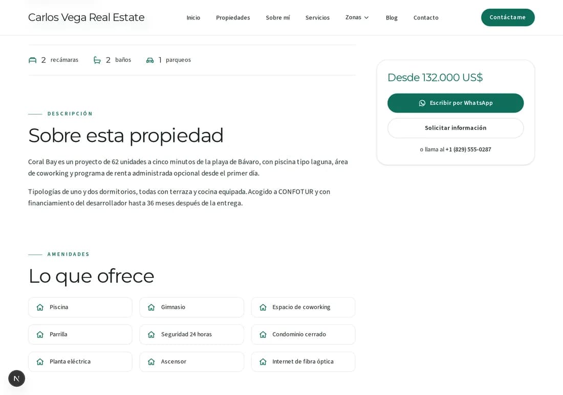 Detalle de un proyecto en planos con sus tipologías y su plan de pago.